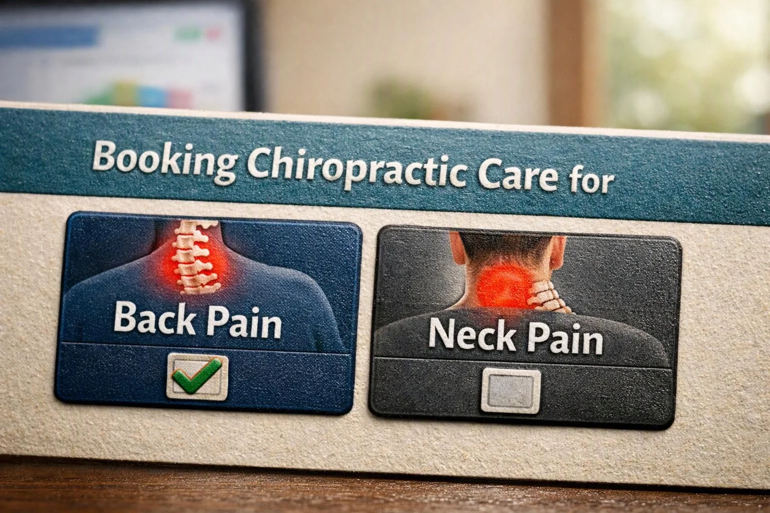 Booking Chiropractic Care for Back Pain or Neck Pain