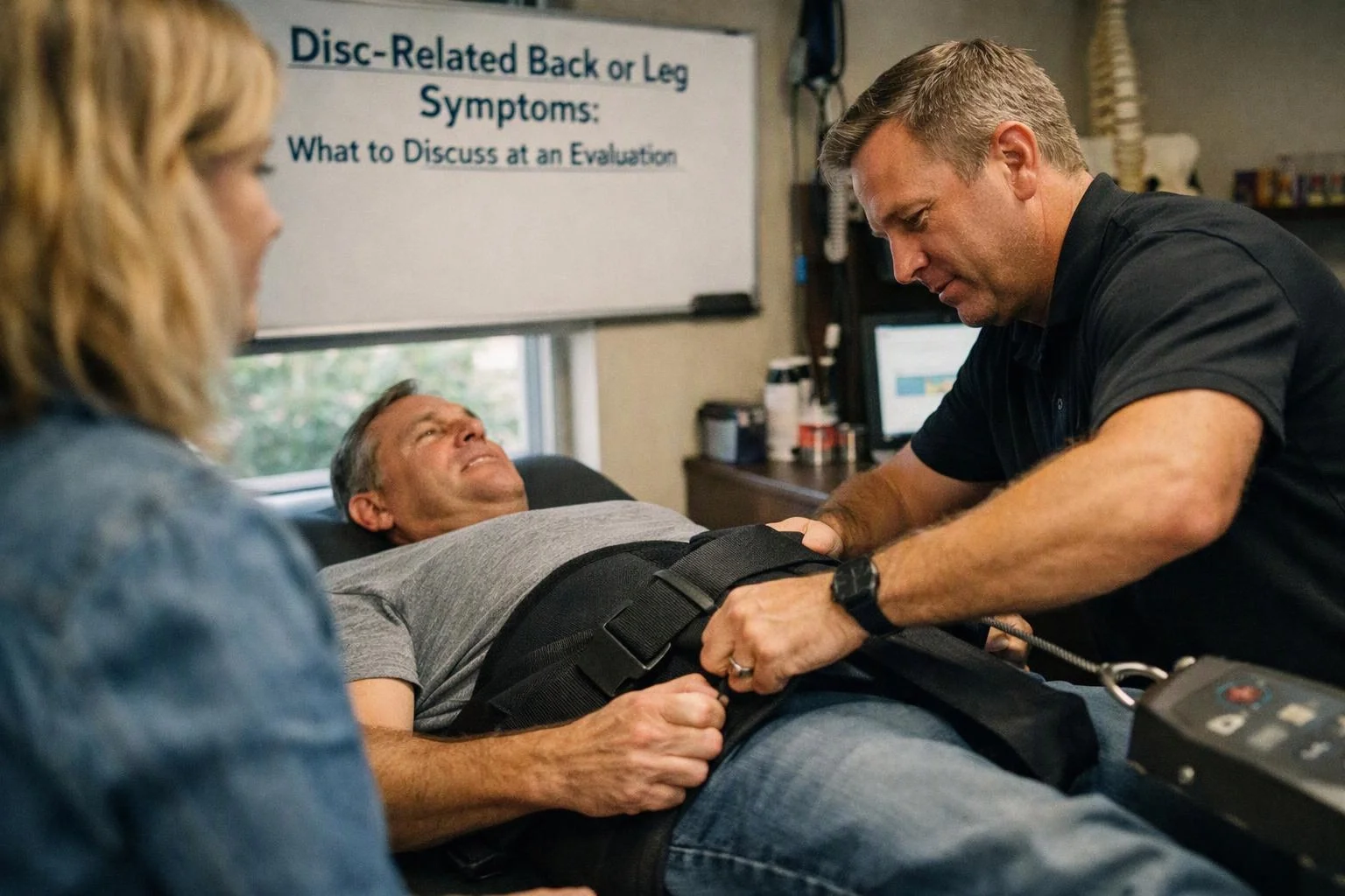 Disc-Related Back or Leg Symptoms: What to Discuss at an Evaluation