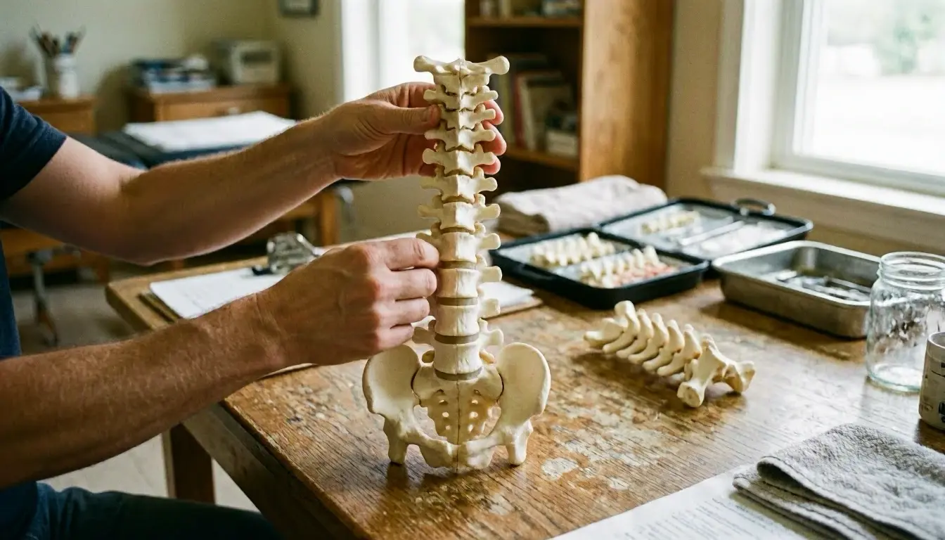 Lumbar Spine in Chiropractor: Lumbar Spine is the lower section of the human spine, consisting of—visual guide